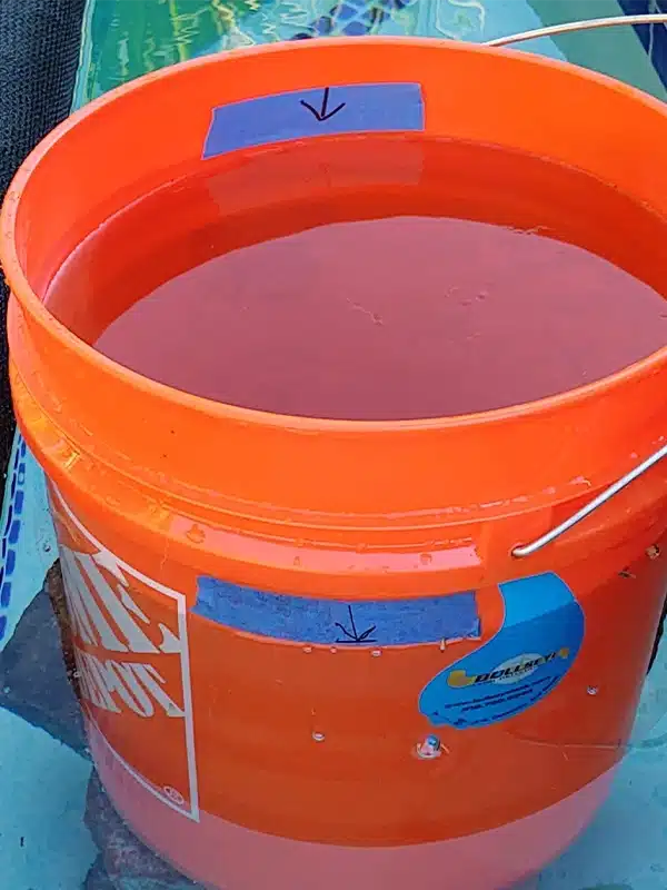 pool leak bucket test