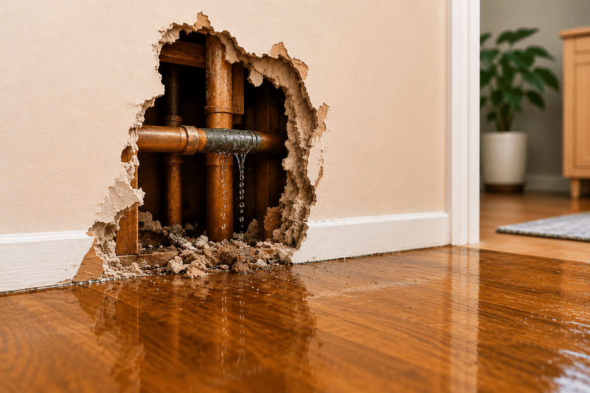 running water sounds in wall